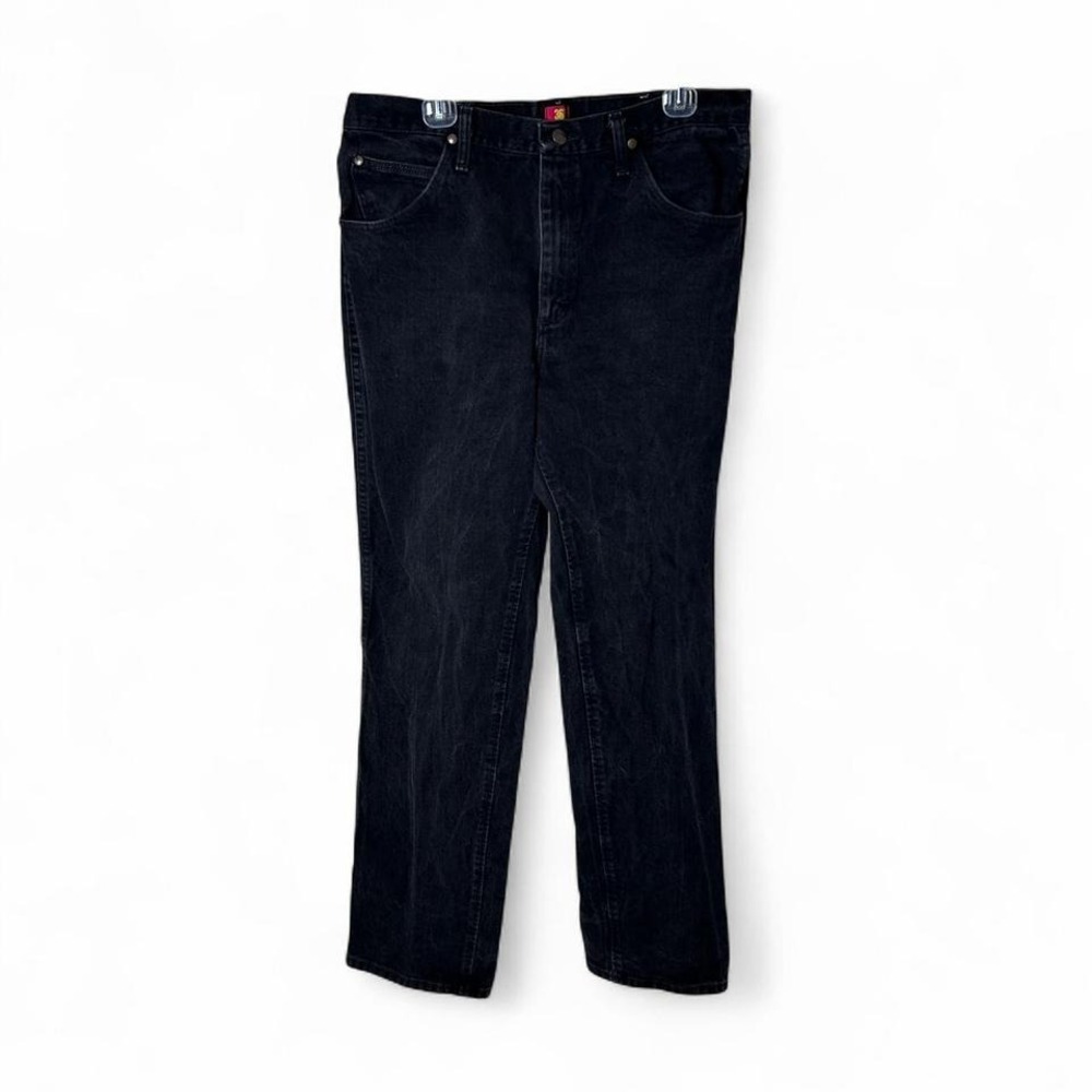 VTG Wrangler 13MWZ Cowboy‎ Cut Original Fit Jeans Mens Denim Black USA 36x36